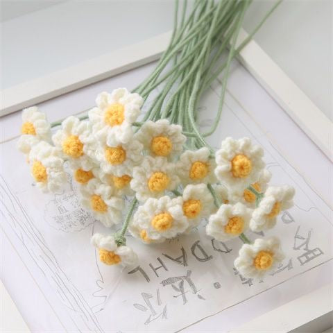 Crochet Flowers Daisy Beginners Material Set, Crochet Kit,Pattern step by step Tutorial Crochet Pattern,Video Tutorial, Gift Idea,