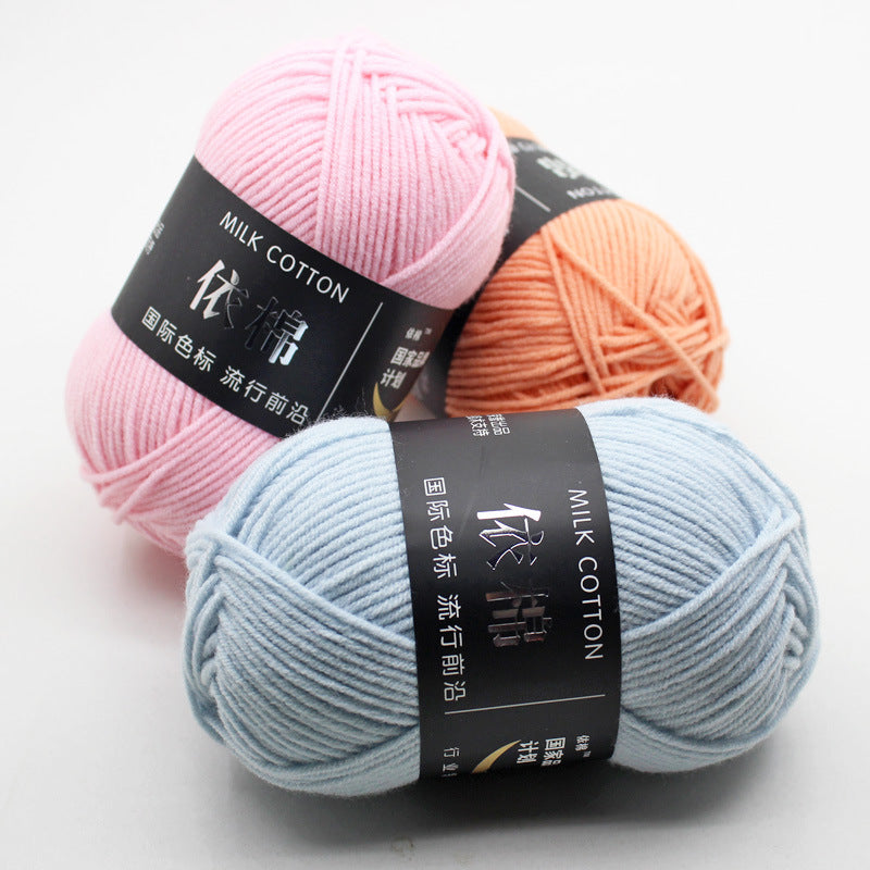 AA High-Quality 4 Ply Crochet Yarn Versatile 50g Milk Cotton Yarn Perfect for Crochet, Knitting, and Amigurumi Creations