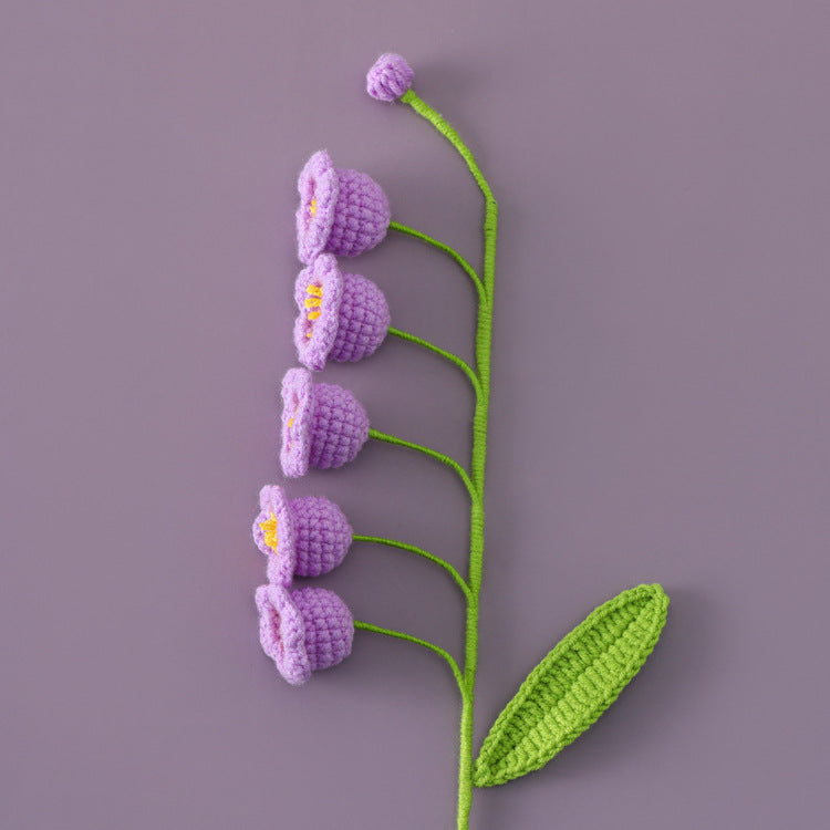 Handcrafted Cotton Lily of the Valley Bouquet - Finished Flower Branch, Perfect Gift for Teachers, Graduation Season, and Welcoming Happiness Back