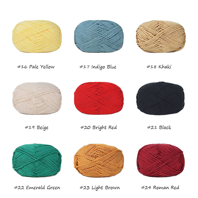 AA High-Quality 4 Ply Crochet Yarn Versatile 50g Milk Cotton Yarn Perfect for Crochet, Knitting, and Amigurumi Creations