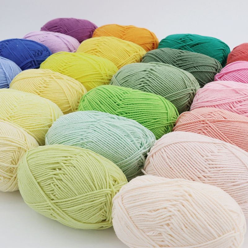 AA High-Quality 4 Ply Crochet Yarn Versatile 50g Milk Cotton Yarn Perfect for Crochet, Knitting, and Amigurumi Creations