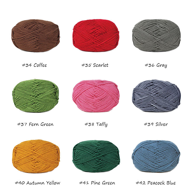 AA High-Quality 4 Ply Crochet Yarn Versatile 50g Milk Cotton Yarn Perfect for Crochet, Knitting, and Amigurumi Creations