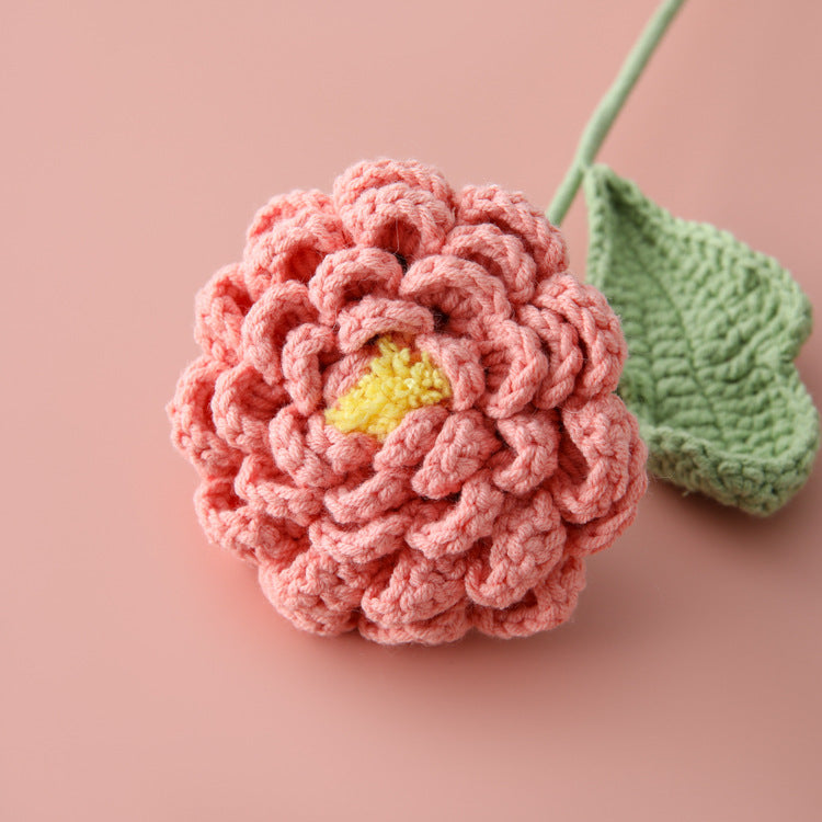 Artistry, Yarn Peony Flower Branches - Perfect Finished Product for Mother's Day, Teacher's Day, and Souvenir Gifts