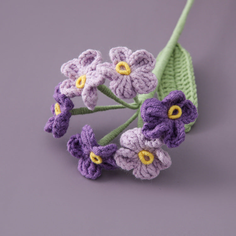 Delicate Handcrafted Crocheted Baby's Breath Bouquet with Gradient Milk Cotton Yarn - Perfect Gift for Teachers, Best Friends, and Loved Ones, Finished Floral Arrangement