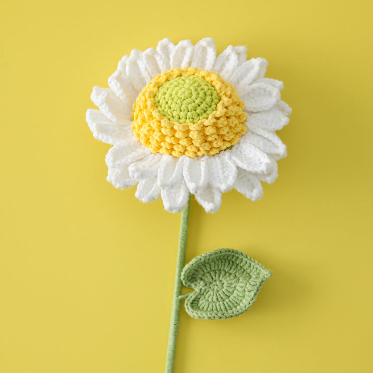 Handcrafted Double-Layered Sunflower Bouquet with 36 Petals - Ready-Made, Hand-Crochet, Eternal Flowers for Teacher's Day and Graduation Season