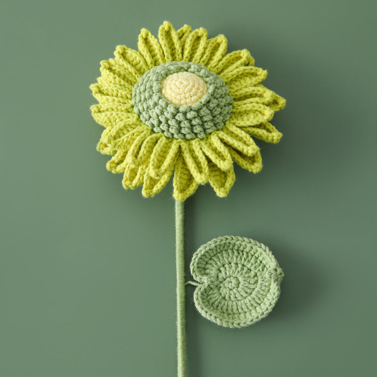 Handcrafted Double-Layered Sunflower Bouquet with 36 Petals - Ready-Made, Hand-Crochet, Eternal Flowers for Teacher's Day and Graduation Season