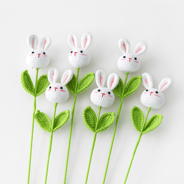 Handcrafted Rabbit Bouquet with Yarn Rabbit Branches, Perfect for Cute and Crafty Creations Cute Rabbit Bouquet