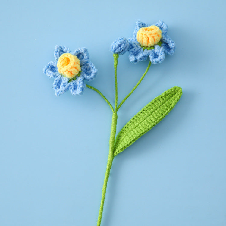 Elegantly Graceful, Pure White, Flawless Narcissus Handcrafted Crocheted Yarn Flower Branch - Perfect Gift for Best Friends and Family