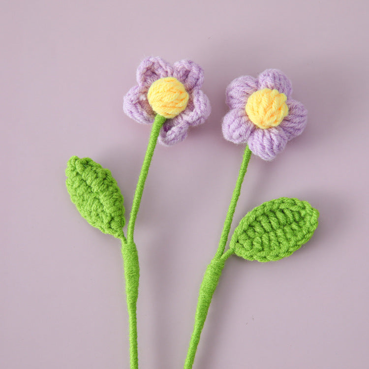 Five Ply Milk Cotton Crocheted Big Puff , Single-Headed Puff Flower Bouquet, Finished Flower Arrangement for Flower Shops, Gift Packaging, and Floral Materials