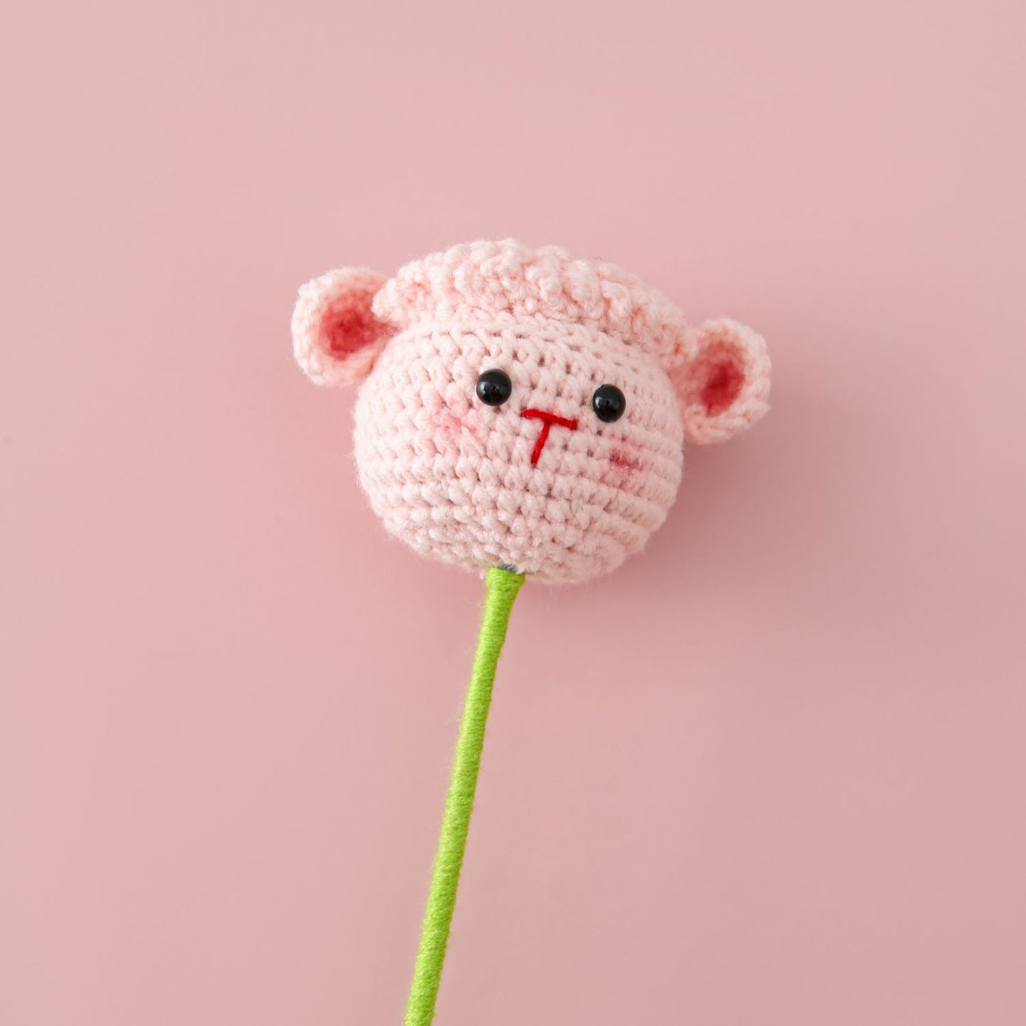 Yarn Bear and Sheep Flower Branches with Cute Animal Designs: Creative Bouquet Materials for Children's Day – Ideal for Flower Shops and Gift Stores