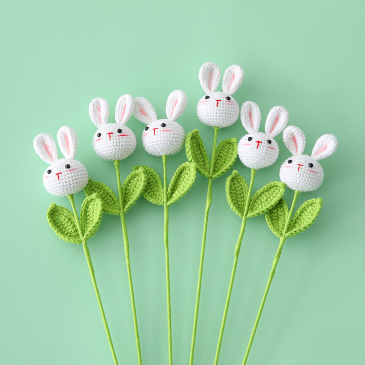 Handcrafted Rabbit Bouquet with Yarn Rabbit Branches, Perfect for Cute and Crafty Creations Cute Rabbit Bouquet