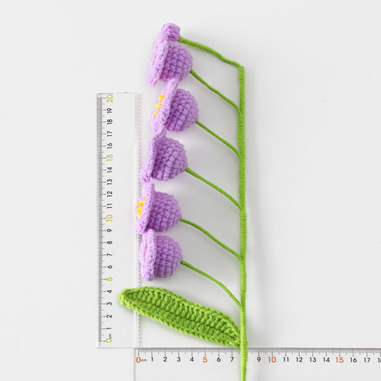 Handcrafted Cotton Lily of the Valley Bouquet - Finished Flower Branch, Perfect Gift for Teachers, Graduation Season, and Welcoming Happiness Back