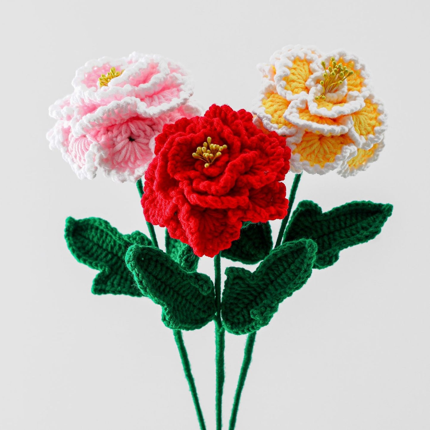 Chinese Style Crocheted Peony Flower Branches: Home Decor, Gifts, Tabletop Planters, Indoor Bouquets – Embracing the Essence of Chinese Culture