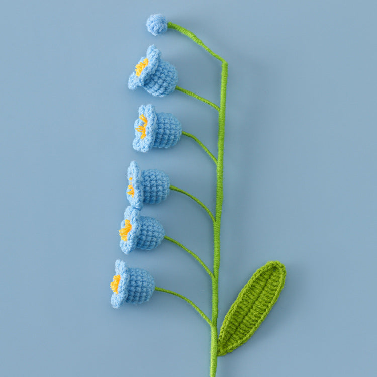 Handcrafted Cotton Lily of the Valley Bouquet - Finished Flower Branch, Perfect Gift for Teachers, Graduation Season, and Welcoming Happiness Back