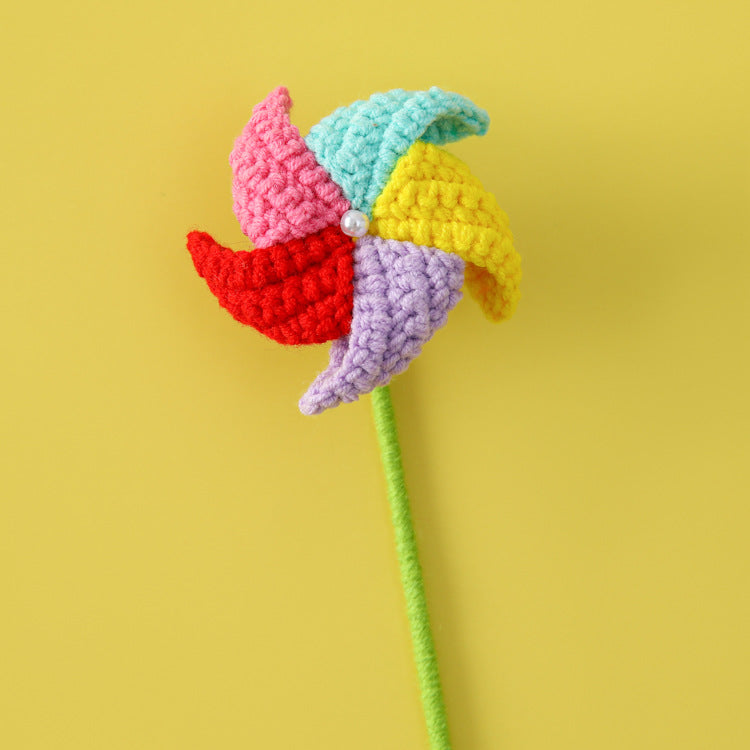 Childhood Yarn Miniature Windmill Flower Branches - Ideal Graduation Season, Friendship, Children's Rewards, and Small Gifts