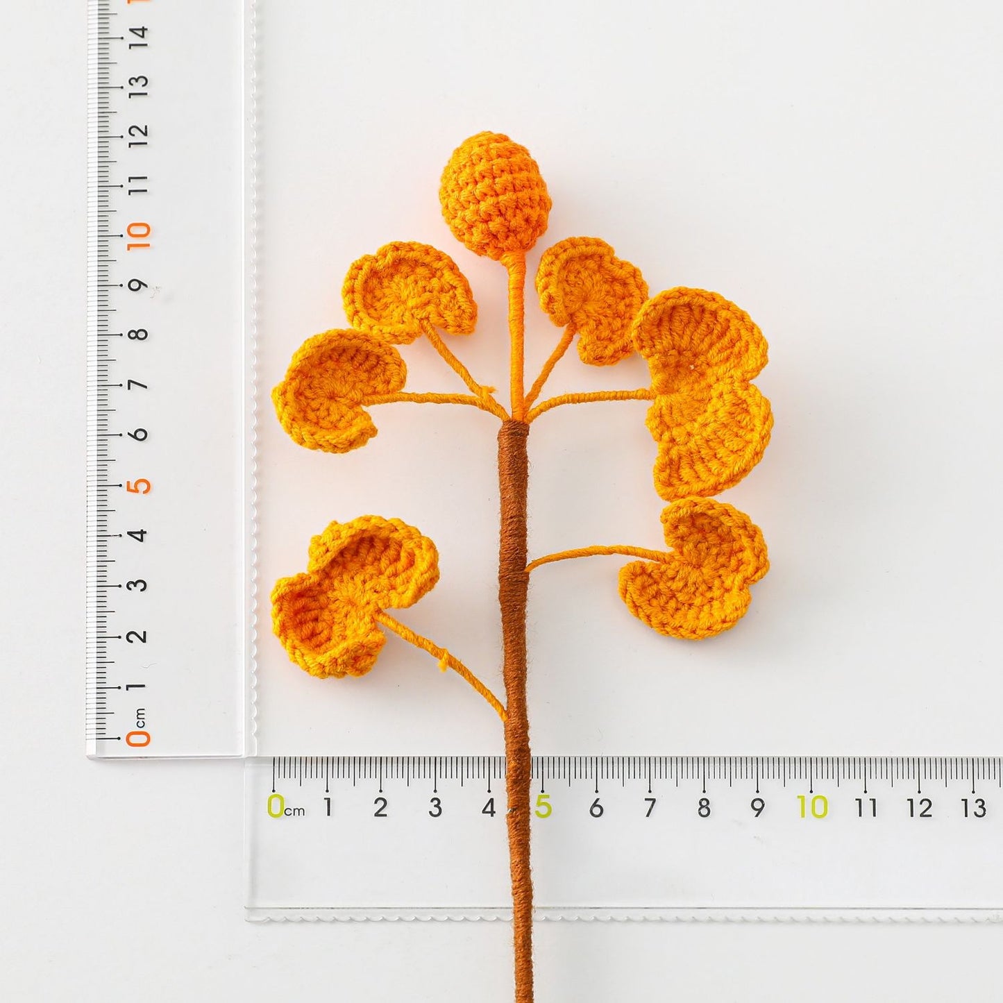 Yarn Ginkgo Leaf Flower Branches: Autumn Delight with an Artistic Vintage and Fairy Tale Aesthetic