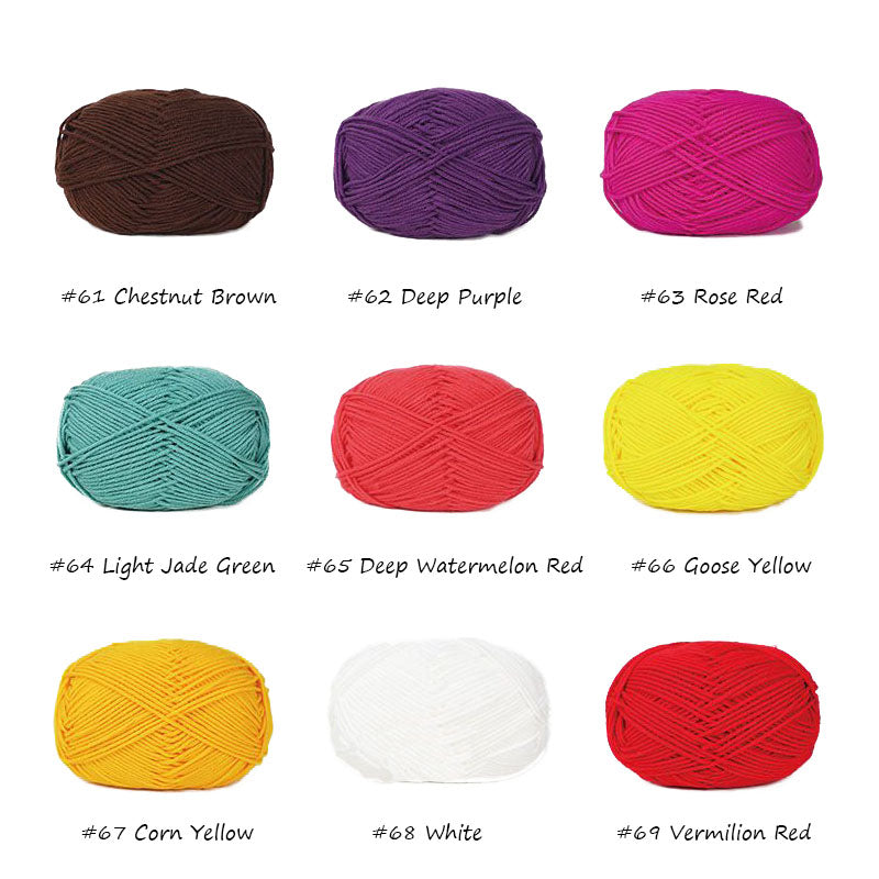 AA High-Quality 4 Ply Crochet Yarn Versatile 50g Milk Cotton Yarn Perfect for Crochet, Knitting, and Amigurumi Creations